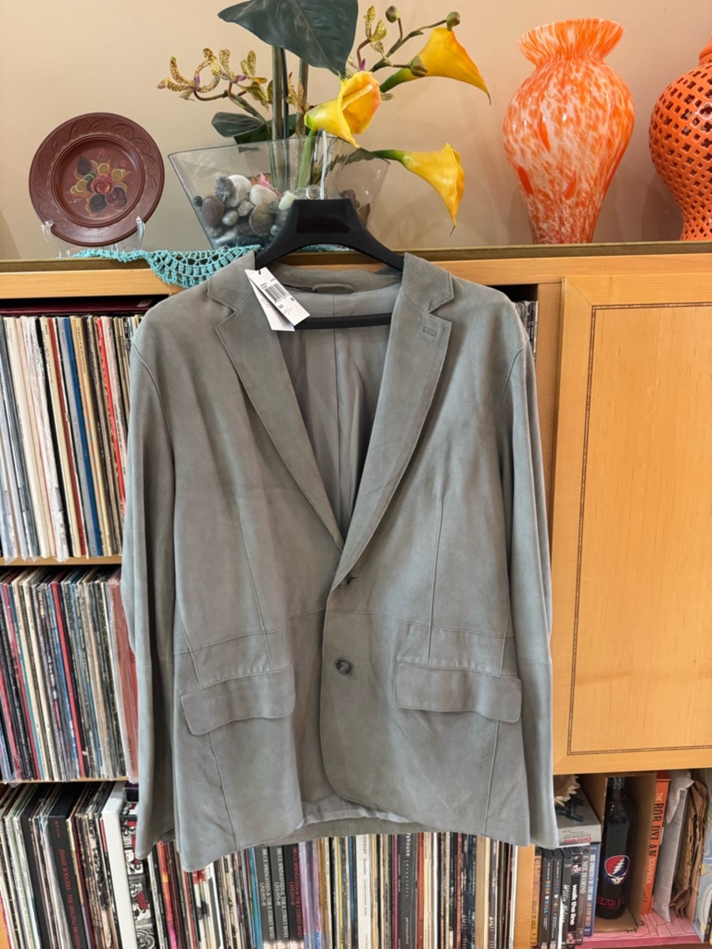NWT, IMMACULATE MEN’S MICHAEL KORS LINED, LUXURIOUS LAMBSKIN SUEDE Blazer, M